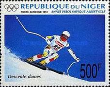 Downhill skiing