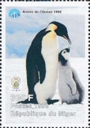 Emperor Penguin Feeding a Chick