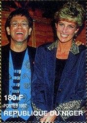 Diana with Elton John