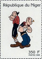 Cartoon Character "Popeye" and "Olive"