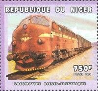 Diesel-electric locomotive.