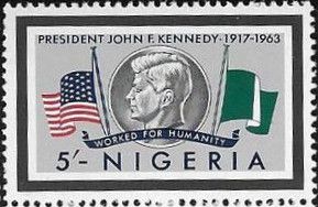 Kennedy and 2 Flags