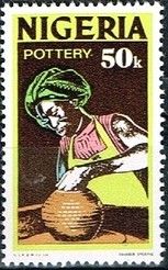 Pottery - imprint in black