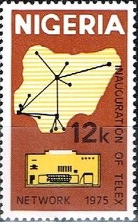 Map of Nigeria with Telex Network