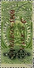 Overprinted fiscal with Coat of Arms