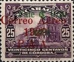 Definitive with red and green overprint