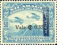 Airplanes over Momotombo, surcharged
