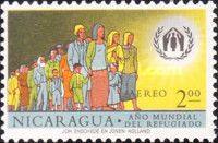 Queue of refugees