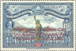 Overprint in red Convention Filatelica Centro America-Panam…