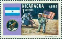 Putting up the US flag on the moon