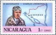 Lindbergh and Map of Nicaragua