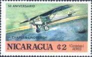 Spirit of St. Louis over Pacific coast of Nicaragua