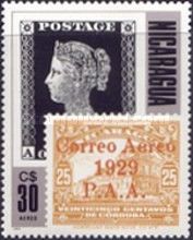 Black Penny Queen Victoria Stamp GB Nr. 1