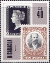 Black Penny Queen Victoria Stamp GB Nr. 1