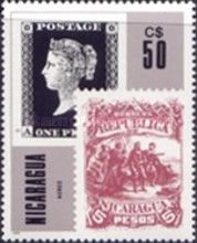 Black Penny Queen Victoria Stamp GB Nr. 1