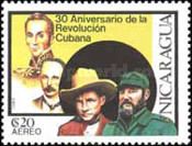 Portraits, Bolivar, Marti, Sandino and Fidel Castro