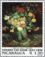Vase with Zinnias and Geraniums