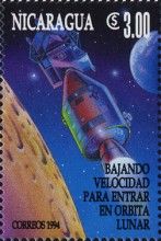 Braking manoeuvres before entering lunar orbit