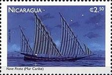 Lateen-rigged Pirate Ship, Caribbean Sea