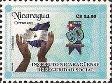 Hands holding map of Nicaragua