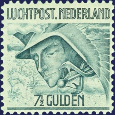 Mercury head over Netherlands landscape