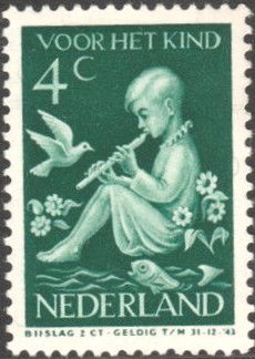Child with Flute and Bird