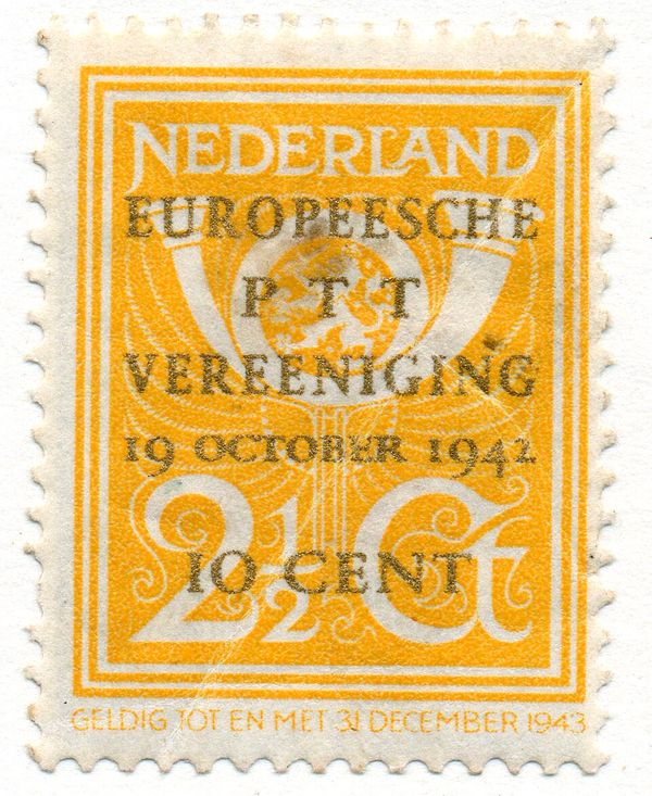 European P.T.T. Association - Posthorn and Coat of Arms