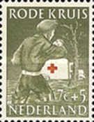 Red Cross Worker aiding at Flooding