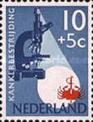 Microscope and Emblem Fight against Cancer