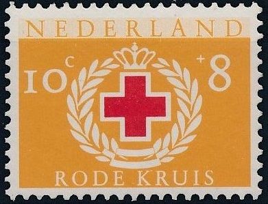 Red Cross in Laurels with Crown