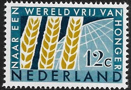 Three Ears of Corn in front of Globe