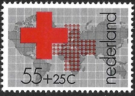 Red Cross in Front of World Map