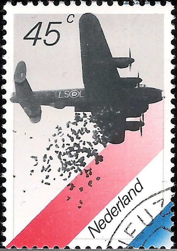 Avro Type 683 Lancaster Dropping Food Parcels