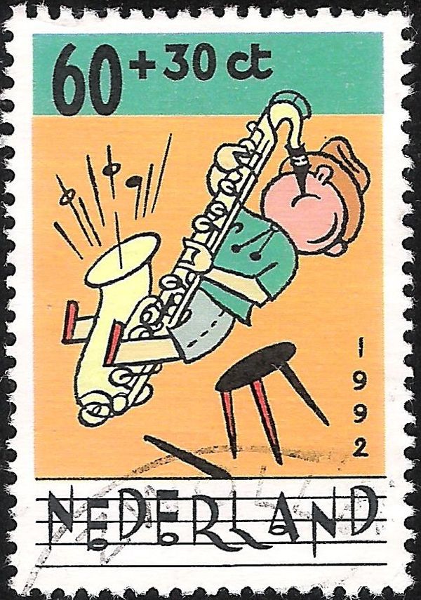 Boy with saxophone