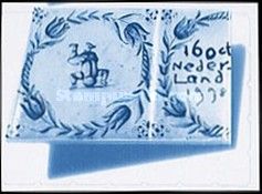 Ceramic Tile Showing Boy Standing on Head