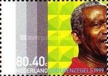 Man (green background)