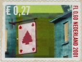 Playing Card with Christmas Tree as Sign