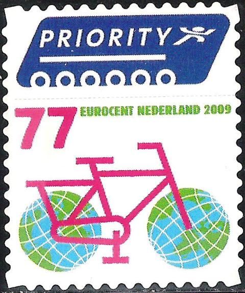Bicycle with globes as wheels
