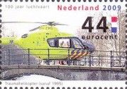 Rescue helicopter on a bridge in Amsterdam, 1995