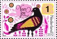 Stylized carrier pigeon