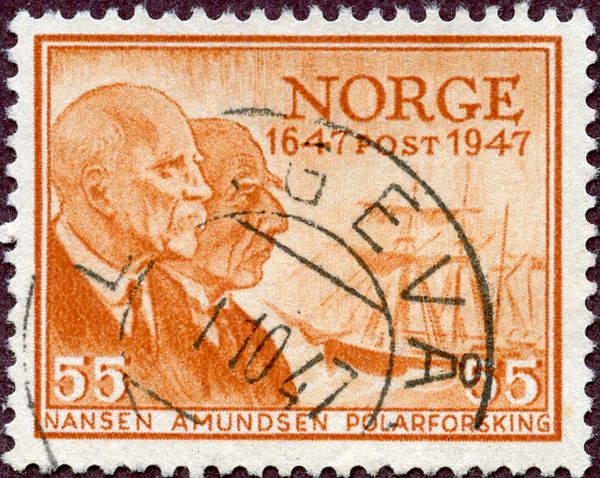 Polar explorers Nansen & Amundsen, expedition ship "Fram"