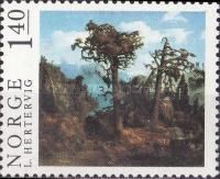 Old Pine Trees by Lars Hertervig (1865)