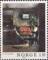Interior in blue, Harriet Backer (1883)