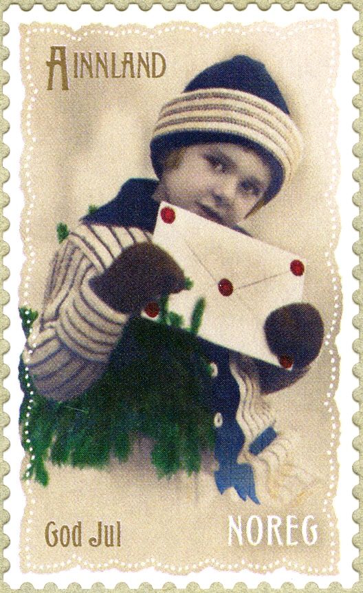 Boy Holding Christmas Letter