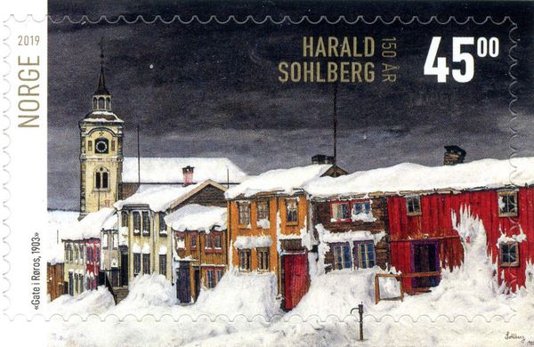 Street in Røros, 1903; Harald Sohlberg