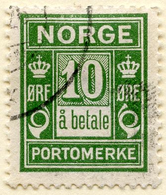 Postage due á betale