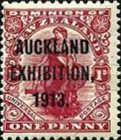 Zelandia overprinted (Auckland Exhibition, 1913.) 1d