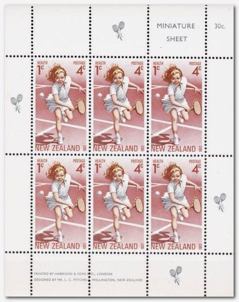 Health - Girl Playing Tennis 4c + 1c
