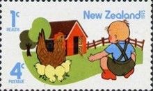 Boy with Hen and Chickens