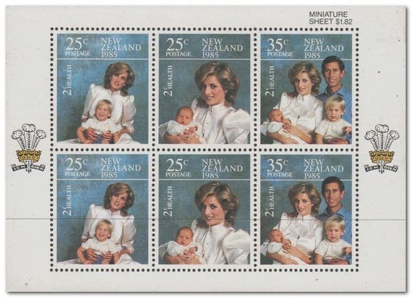 Health - Charles, William, Henry & Diana 35c + 2c
